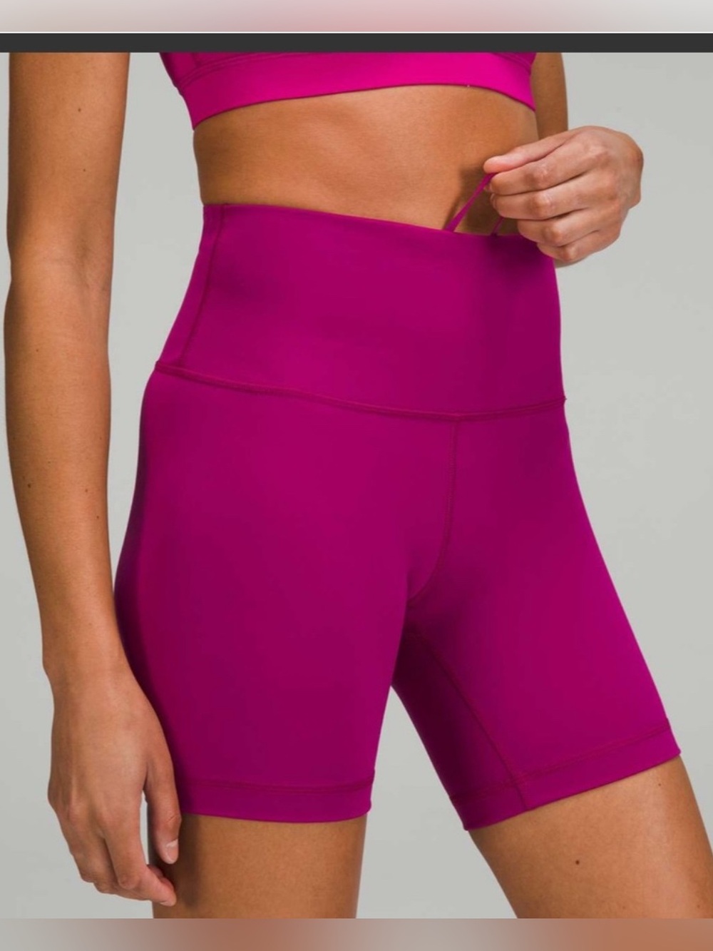 Lululemon Wunder Train High Rise Shorts 6” Magenta Purple Sz 6